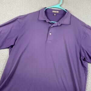 Peter Millar Summer Comfort Golf Polo Shirt Men's XL Purple Athletic Causal